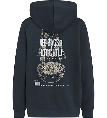 Grunt Hættetrøje - GrMarlo - Navy m. Print