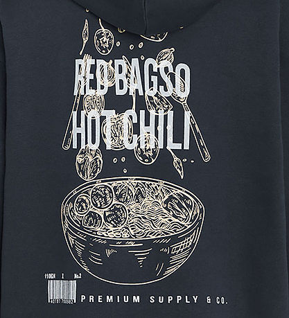 Grunt Hættetrøje - GrMarlo - Navy m. Print