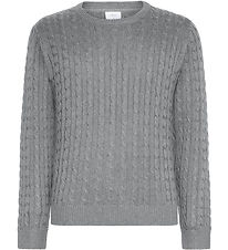 Grunt Bluse - Strik - GrTue - Gråmeleret Grunt Bluse - Strik - GrTue - Gråmeleret
