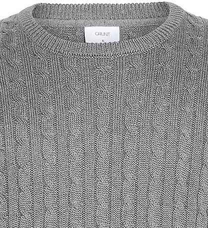 Grunt Bluse - Strik - GrTue - Gråmeleret