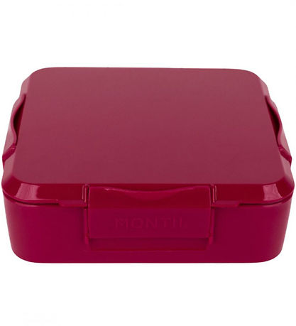MontiiCo Lunchbox w. 5 Rum - Bento Plus - 1.3 L - Crimson