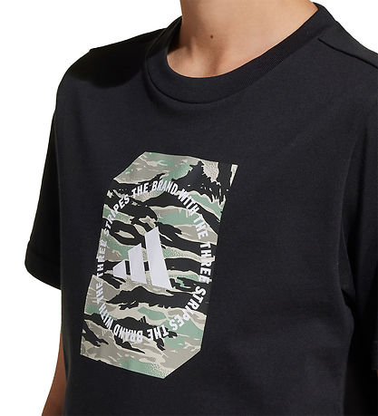 adidas Performance T-shirt - B Camo - Black adidas Performance T-shirt - B Camo - Black