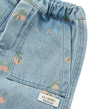 Liewood Jeans - Cesar - Ljusblå m. Persikor