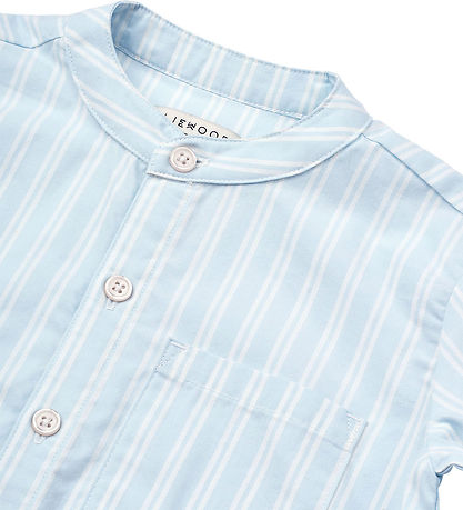 Liewood Shirt - Ashton - Pure Sky/Creme De La Creme