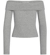 Grunt Bluse - Cropped - GrTavi - Gråmeleret Grunt Bluse - Cropped - GrTavi - Gråmeleret
