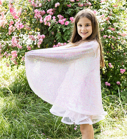 Great Pretenders Udklædning - Pink Sequins Twirl Cape Great Pretenders Udklædning - Pink Sequins Twirl Cape