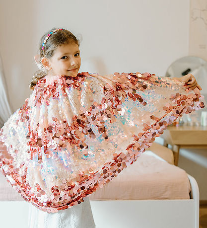 Great Pretenders Udklædning - The 5th Avenue Pink Pailette Cape Great Pretenders Udklædning - The 5th Avenue Pink Pailette Cape