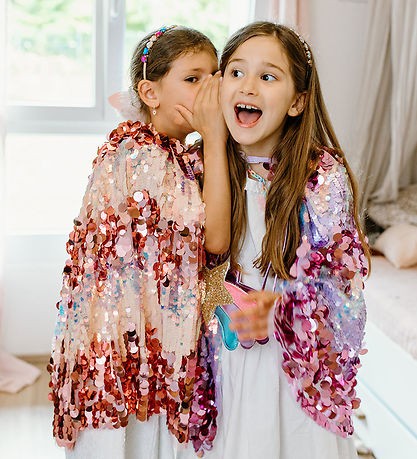 Great Pretenders Udklædning - The 5th Avenue Pink Pailette Cape