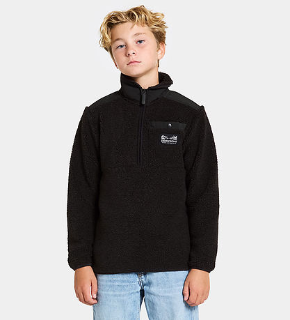 Didriksons Fleecejakke - Teddy - Exa Half Zip - Sort Didriksons Fleecejakke - Teddy - Exa Half Zip - Sort