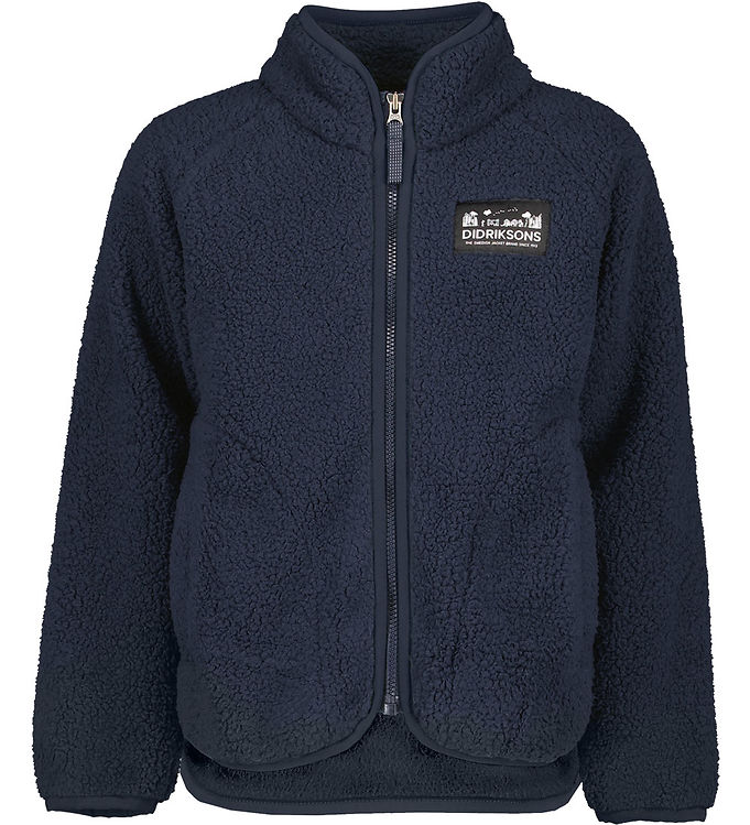Didriksons Gibbs Teddy Fleecejakke Junior - Navy