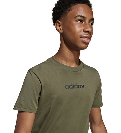 adidas Performance T-Shirt - J LIN TEE 160 - OLISTR/SORT