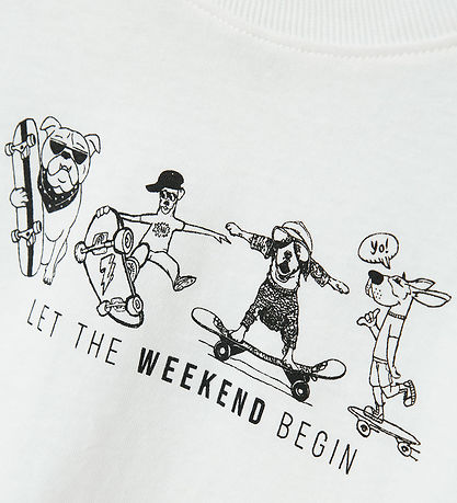 Name It T-shirt - NkmBocalle - Bright White m. Print