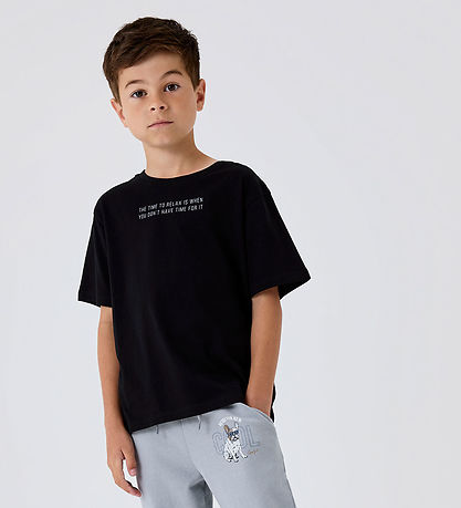 Name It T-shirt - NkmBocalle - Sort m. Print Name It T-shirt - NkmBocalle - Sort m. Print