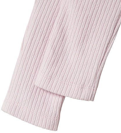 Name It Leggigs- Rib - NbfDikka - Light Lilac w. Pointelle