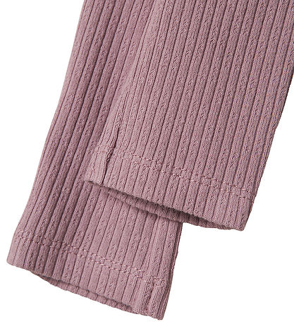 Name It leggings - Rib - NbfDikka - Elderberry m. Hulmønster