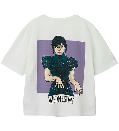 Name It T-shirt - NkfFarra - Wednesday - Cloud Dancer m. Print