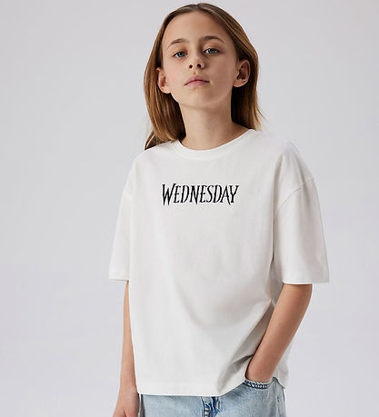 Name It T-shirt - NkfFarra - Wednesday - Cloud Dancer m. Print