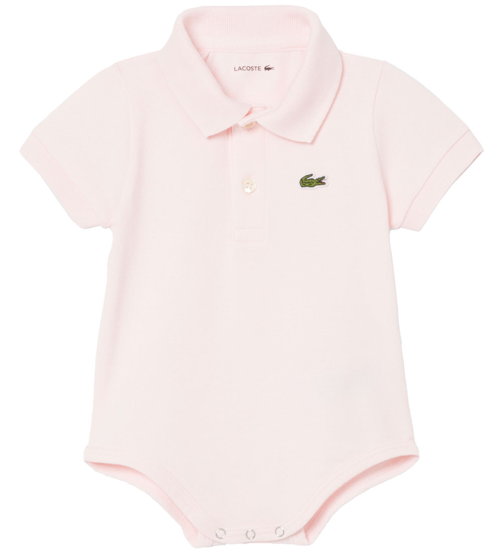 Lacoste Body k/ä - Piqué - Flamingo m. Logo - Lacoste - 12 mt - Body K/Ä