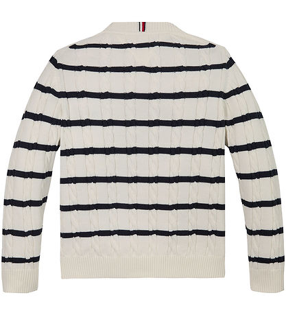 Tommy Hilfiger Bluse - Strik - Ivory Petal/Dark Night Navy Strip