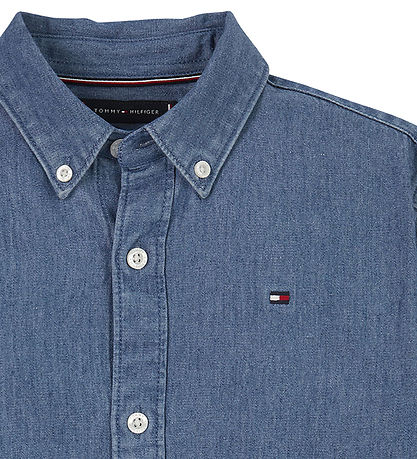 Tommy Hilfiger Skjorte - Denim Chambray - Denim Medium Wash Tommy Hilfiger Skjorte - Denim Chambray - Denim Medium Wash