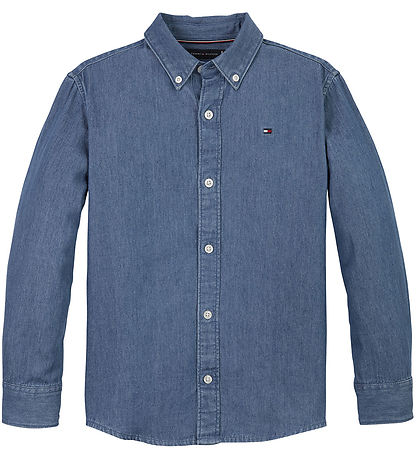 Tommy Hilfiger Skjorte - Denim Chambray - Denim Medium Wash Tommy Hilfiger Skjorte - Denim Chambray - Denim Medium Wash