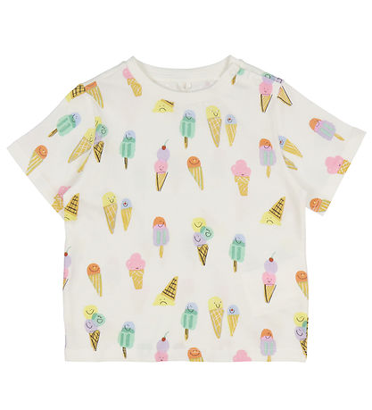 Stella McCartney Kids T-shirt -  Ivory m. Isvafler Stella McCartney Kids T-shirt -  Ivory m. Isvafler