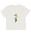 Stella McCartney Kids T-shirt - Ivory m. Isvaffel Stella McCartney Kids T-shirt - Ivory m. Isvaffel