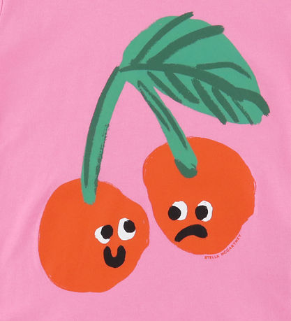 Stella McCartney Kids T-shirt - Pink m. Kirsebær Stella McCartney Kids T-shirt - Pink m. Kirsebær