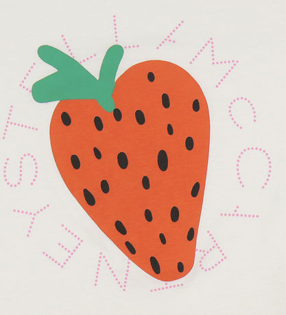 Stella McCartney Kids T-shirt - Ivory m. Jordbær Stella McCartney Kids T-shirt - Ivory m. Jordbær