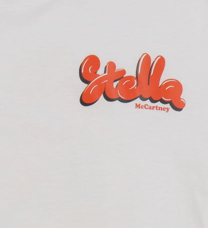 Stella McCartney Kids Stuttermabolur - Hvítur M. Prentað