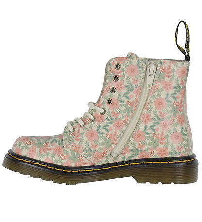 Dr. Martens Støvler - 1460 Pascal - Cloud Cream m. Blomster