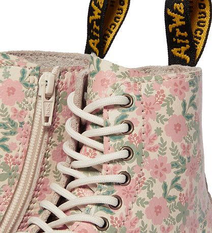 Dr. Martens Støvler - 1460 Pascal - Cloud Cream m. Blomster