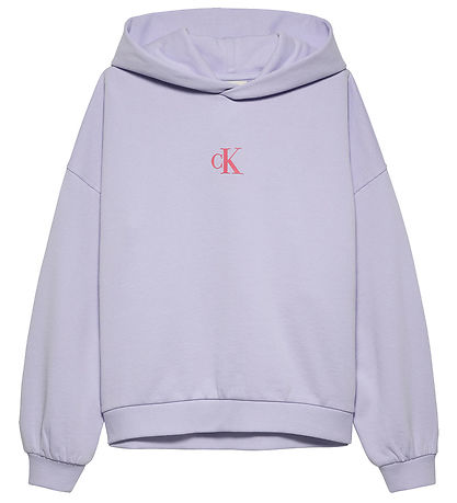 Calvin Klein Hættetrøje - Flower Back - Purple Heather Calvin Klein Hættetrøje - Flower Back - Purple Heather