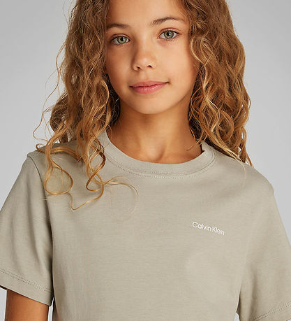 Calvin Klein T-shirt - Chest Inst. Logo - Laurel Oak Grey