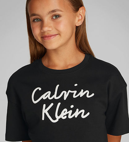 Calvin Klein T-shirt - Script Logo - Ck Black