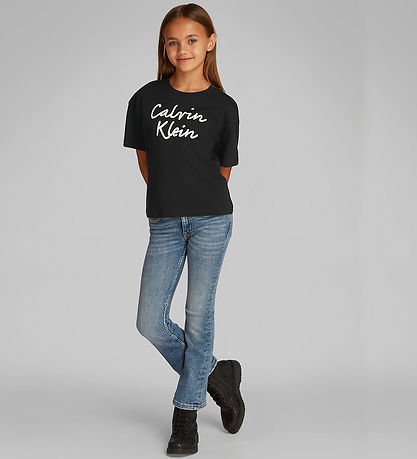 Calvin Klein T-shirt - Script Logo - Ck Black