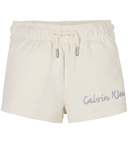 Calvin Klein Shorts - Script Logo - Tofu White