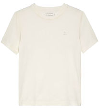Calvin Klein T-shirt - Mono Mini Badge - Tofu White Calvin Klein T-shirt - Mono Mini Badge - Tofu White