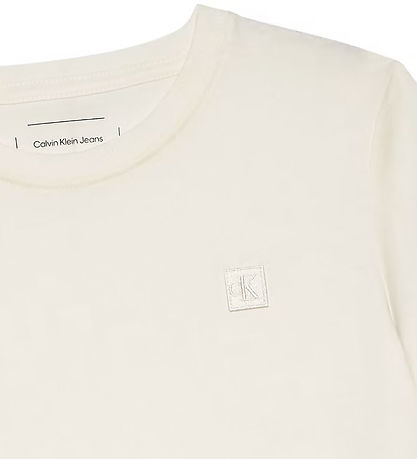Calvin Klein T-shirt - Mono Mini Badge - Tofu White