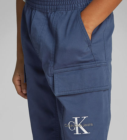 Calvin Klein Bukser - Essential Woven Cargo - Oceana Blue Calvin Klein Bukser - Essential Woven Cargo - Oceana Blue