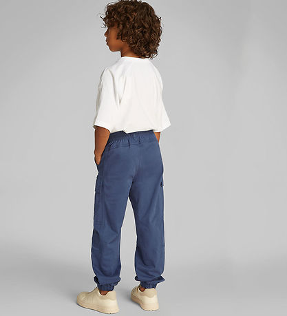 Calvin Klein Bukser - Essential Woven Cargo - Oceana Blue Calvin Klein Bukser - Essential Woven Cargo - Oceana Blue