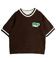 Mini Rodini T-shirt - Strik - Lizard - Brun  Mini Rodini T-shirt - Strik - Lizard - Brun
