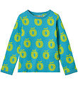 Småfolk Bluse - Blue Atoll m. Æbler Småfolk Bluse - Blue Atoll m. Æbler