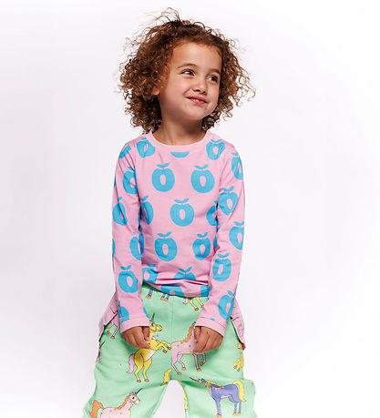 Småfolk Bluse - Pink Lilac m. Æbler