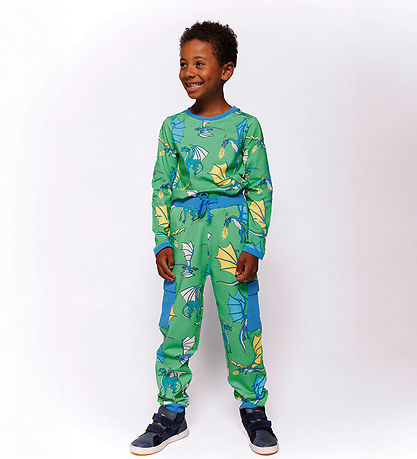 Småfolk Sweatpants - Clover m. Flyvende Drager Småfolk Sweatpants - Clover m. Flyvende Drager