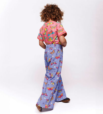 Småfolk Bukser - Purple Delight m. Sommerfugle Småfolk Bukser - Purple Delight m. Sommerfugle