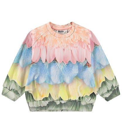 Molo Sweatshirt - Disc - Petal Rainbow m. Blomsterprint Molo Sweatshirt - Disc - Petal Rainbow m. Blomsterprint