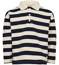 Sofie Schnoor Polobluse - Dark Blue m. Striber Sofie Schnoor Polobluse - Dark Blue m. Striber