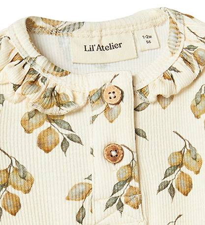 Lil' Atelier Body l/æ - Rib - NbfGavo - Turtledove/Lemon Lil' Atelier Body l/æ - Rib - NbfGavo - Turtledove/Lemon