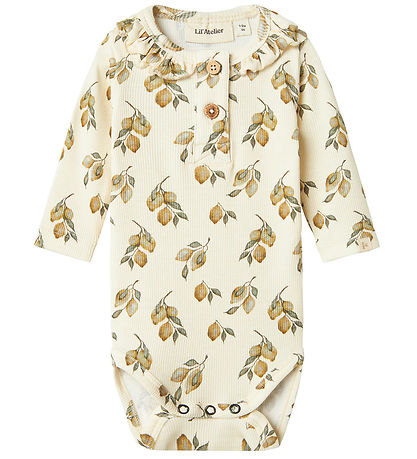 Lil' Atelier Body l/æ - Rib - NbfGavo - Turtledove/Lemon Lil' Atelier Body l/æ - Rib - NbfGavo - Turtledove/Lemon